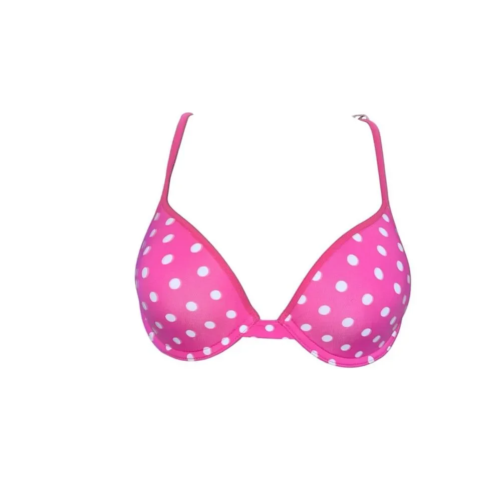 NEW WITH TAG Victoria's Secret Pink and white  POLKA DOT t-shirt Bra size 36B “t